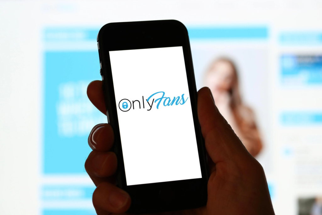 Logo OnlyFans sur le téléphone