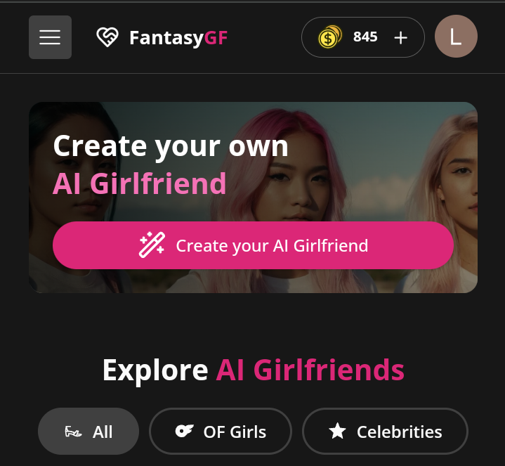 Site porno vocal FantasyGf AI 