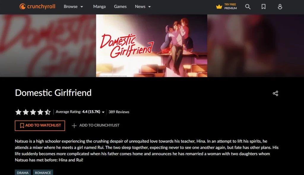 Serie hentai di fidanzate domestiche su crunchyroll.com